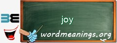 WordMeaning blackboard for joy